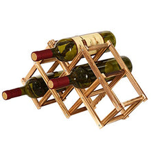 Fanville - Portabottiglie in legno 3/6/10, per bottiglie di vino e bevande, con display e scaffali in legno, design moderno
