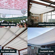 WXQIANG Bianco Rettangolo Parasole Sail Tenda con l'80% UV Blocco e passacavi, Patio Yard Pergola Ombra Net Antivento e Traspirante Protezione Solare, Isolamento Termico (Size : 1×2M)