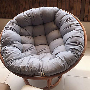 Cestello Appeso Cuscino Sedia,Rotondo Vimini Rattan Cuscini da Sedia,Morbido Spessi Swing Amaca Cuscini per Sedia,Papasan Cuscino di Lancio Senza Sedia J 110x110cm(43.3x43.3inch)