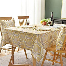 WSJIABIN Tovaglia per Decorazioni per la casa Tavolo da Pranzo Europeo Soggiorno tavolino Tessuto Giallo Tessuto Geometrico Copertura tovaglia Impermeabile tovaglia
