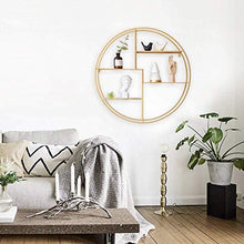 Una partizione Tier Metallo Rotonda Display Rack Magazzinaggio Bookshelf unità Moderno Fiore Ledge Perfetto Mobili High Temperature Cucina Camera Ferro (Color : Gold)