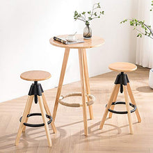 C-J-X STOOL/CHAIR Sgabelli da Bar in Legno Massello, Balcone Cucina Pub Sedia da Pranzo Cucina E Casa Sgabelli da Bar Bar Sedia Girevole KTV(Color:#2,Size:32 * 57-70CM)