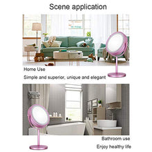 Specchio cosmetico a LED Specchio a LED 2 specchi HD Ingrandimento 3X Rotazione a 360 ° alimentata a Batteria Luce di riempimento Morbida Uniforme a LED, Base Antiscivolo