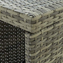 FAMIROSA Set da Bar da Giardino 5 pz con Cuscini in Polyrattan Grigio-4915