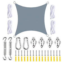 JNCH Vela Ombreggiante 3x3m Tenda Parasole a Vela Protettiva dal Sole Anti Raggi UV Resistente Intemperie Impermeabile per Giardini Balconi Terrazze da Esterni con Kit di Fissaggio e Installazione