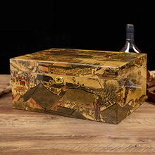 Scatola per Sigari in Stile Cinese Scatola per Sigari in Legno di Cedro Vernice per Pianoforte con Igrometro Elettronico Humidor Stile Dipinto Antico Materiale in Legno di Cedro