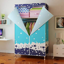 TWDYC No-Installazione Pieghevole Armadio Modern Family Camera di Arte del Panno Cabinet Tutto Acciaio Telaio Camera Semplice Dormitorio Panno Ward