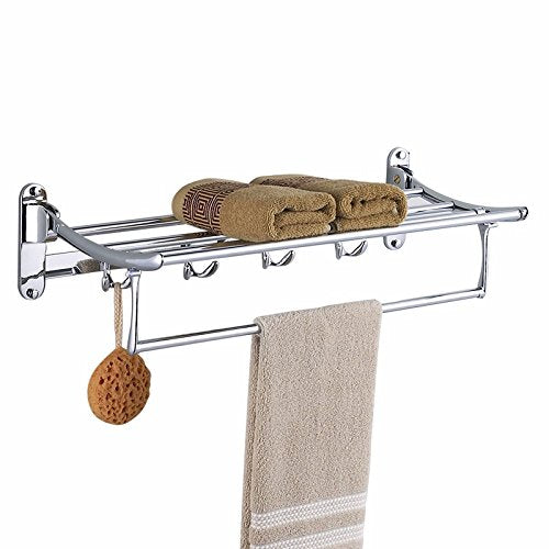 MBYW moderno minimalista portasciugamani portasciugamani da bagno portasciugamani in acciaio inox pieghevole portasciugamani rack attività doppio rack Adatto per bagno, camera da letto, cucina