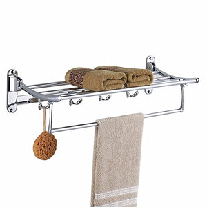 MBYW moderno minimalista portasciugamani portasciugamani da bagno portasciugamani in acciaio inox pieghevole portasciugamani rack attività doppio rack Adatto per bagno, camera da letto, cucina