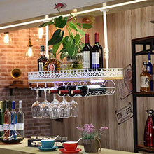 Comif-bar sgabello metallo antico appeso vino rack rack 2 ripiani vino accessori cucina casa vino scatola di immagazzinaggio per ristoranti e bar