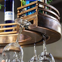 Leifeng Tower Classic - Scaffale da cucina in metallo da appendere per vino, in ferro e legno, porta bicchieri da vino e porta calici (dimensioni: 100 30 12 cm)