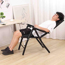 WUTONG Sedie Pieghevoli Nere Mobili da Balcone in Alluminio per Interni Sedia reclinabile da Picnic Leggera con Schienale Alto Regolabile in 5 Posizioni