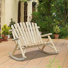 miozzi Panchina Dondolo da Giardino 2 Posti in Legno 96x112.5x100 cm