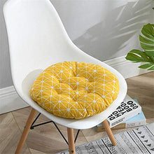 Pillowcase 2 Confezioni di Cuscini Imbottiti per sedie Portatili, Cuscini per sedili in Cotone e Lino, Cuscini Rotondi Antiscivolo per Giardini Esterni, uffici e soggiorni (A2, 40 * 40 cm)