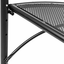 PrimeMatik - Tavolo Pieghevole semicircolare per Balcone 60x30cm Nero
