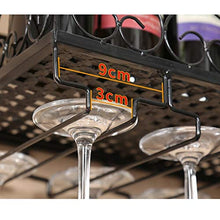 GZA Vino Titolare Cremagliera Cucina della Tazza Appeso/Asta Cremagliera del Vino Rosso (Color : Black, Size : 50 * 25CM)