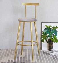 Sgabello per le gambe Sgabelli da bar moderno con elevato velluto grigio in velluto altezza imbottita barstools sdraio [set di 1/2/3] per Bistro Pub Coffee Kitchen Sala da pranzo Tra le sedute, mobili