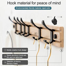 STZLY Appendiabiti Moda Legno Libero di punzonatura Hook Coat Rack Gancio del Gancio for la Camera da Letto Soggiorno o Guardaroba, Risparmiare Spazio Dimensioni: 5 Ganci