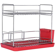 LYM &ripiano di stoccaggio Scaffale for Piatti, scaffale da Cucina Scaffale di stoccaggio a Doppio Strato in Acciaio Inossidabile Scaffale di Finitura