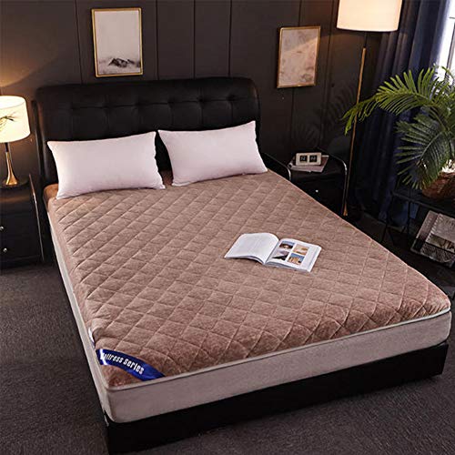YXXCD Tatami Materasso Letto Futon, Traspirante Materasso Terra Velluto Thick Morbido Resistente Pieghevole Giapponese Tappetino Camera da Letto Student Dormitorio -Marrone 150x200cm(59x78inch)