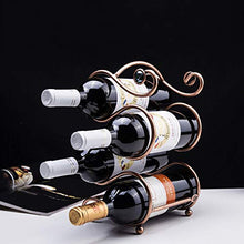 FYLHX 4 Bottiglia Controsoffitto Cremagliera del Vino Freestanding Rame semplicità Cremagliera del Bicchiere di Vino Cucina Bar Intrattenimenti Soggiorno Decorazione della Casa Cremagliera del Vino