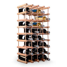 Goplus Portabottiglie Scaffale di Vino Portavino in Legno di Pino da 40 Bottiglie Legno Naturale 102,5x24x33cm