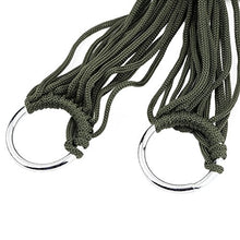Zhouba Deep Green nylon amaca Hanging mesh Sleeping Bed Swing all' aperto campeggio viaggio, Army Green, Taglia unica
