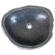 Lavabo da bagno in pietra naturale ovale (30-35) x (25-30) x 12 cm