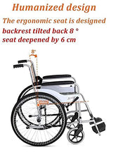 Carrozzine Semoventi, Trasportatori Portatili da Viaggio Alluminio, Pieghevoli Portatili Fascia da Viaggio Pedali Antiscivolo Semoventi Anziani Disabili Scooter Senior/Disab A