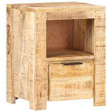 vidaXL Comodino Arredamento Comò Tavolino Notte Arredo Stand Tavolinetto Mobili Camera Letto Cassettiera Madia Legno di Mango Grezzo Massello