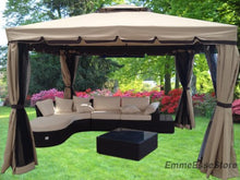 MICHELE SOGARI Gazebo 3X3 Giardino in Alluminio con Copertura 250 GR. Antipioggia 4 Zanzariere e 4 Teli Laterali