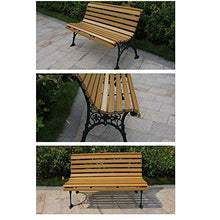 GaoF Panchine da Giardino all'aperto, panchine per Il Tempo Libero, panchine Decorative retrò con Gambe in Metallo e Legno massello Anti corrosivo, sedili per terrazze per mobili da Esterno