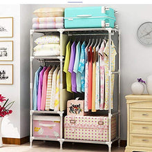 TWDYC No-Installazione Pieghevole Armadio Modern Family Camera di Arte del Panno Cabinet Tutto Acciaio Telaio Camera Semplice Dormitorio Panno Ward