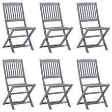 FAMIROSA Sedie da Giardino Pieghevoli 6 pz in Legno Massello d'Acacia-5520