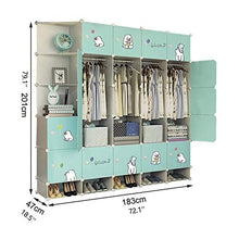 ZHICHUAN Guardaroba Assemblato Guardaroba Moderno Armadio Camera da Letto per Bambini Memoria Modulare Molti Set Di Dati Abiti Giocattolo Alloggiamento Vetrine Gioielli con Scarpiera Guard