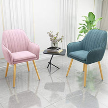 ZXZY Tempo Libero Robusto Sedie Lato Velluto Imbottito Cuscino Sedia Classica con L'Oro Gambe Carino Scrivania Sedie for La Cucina Soggiorno Camera da Letto Moderno (Color : Light Blue)