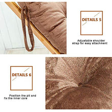 ZHBH - Cuscino per sedia a dondolo da appendere, impermeabile, addensato da appendere, per patio, giardino, multicolore a scelta, 90 x 120 cm