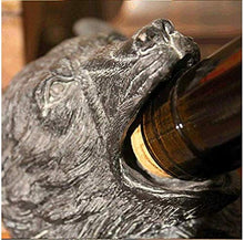 JFFFFWI Bere Orso Portabottiglie Divertente Animale Faunistico Portabottiglie da Vino, Piano di Lavoro/Piano per Tavolo/Free Standing, Premium Resin, Nero, 28 & Tempi; 18 cm, Creativo, Port