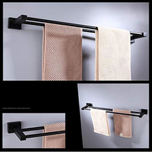 VLERHH Portasciugamani, Portasalviette Nero, Porta Asciugamani da Bagno (40 Cm, 50 Cm, 60 Cm),40cm