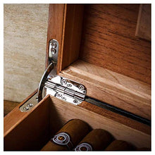 WRJY Scatola per sigari humidor per sigari, con igrometro e armadietto per sigari umidificatore, Rivestimento in Legno di Cedro in Pelle di qualità, Grande capacità può ospitare 36 siga