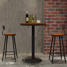 DFREW Sgabelli Bar Retro Presidenza Di Stile Industriale Sgabello Alto Mobili Cucina - Legno Massiccio/Pu Spugna Back (94X46X46Cm) (Stile: 1#),2#