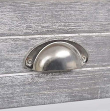 Zerone Comodino per camera da letto, comodino, mobiletto con 1 cassetto per camera da letto, soggiorno, rettangolare, 30 x 30 x 63 cm, grigio e bianco