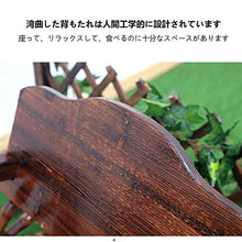 Panca da giardino in legno massello poltrona da esterno, Set tavolo e sedia da giardino con schienale singolo antico in legno massello, Impermeabile carbonizzato e anticorrosione Sedia a rotelle