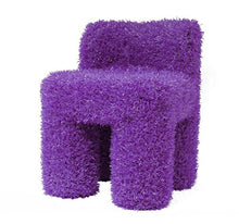 Kubiko : Seduta in Polietilene Rivestito con Superficie erbosa. Arredamento Design per Esterno e Interno. Diversi Colori Disponibili. Colore: Purple