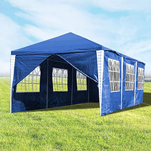 Hengda - Tenda da Giardino, 3 x 9 m, con Pannelli Laterali, Protezione UV, Struttura in Acciaio Verniciato a Polvere, per Matrimoni, Giardini, Feste