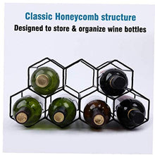 Vino Wine Rack bagagli Holder 7 Bottle Holder Wine Rack Tribuna del risparmiatore dello spazio Protector controsoffitto libero basamento del vino Rack Nero