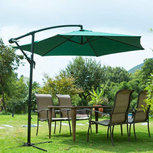 Novonova - Ombrellone inclinabile, da giardino, da esterno, in poliestere e struttura metallica, altezza 2,6 m, diametro 2,9 m, SY-PS630, colore: Verde