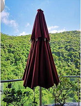 HZK 3m Patio 8 Costole Giardino Ombrello Esterno dello Schermo di Sun Cafe Party Store Beach Tabella Mercato all'aperto Ombrello con manovella di Sollevamento WDDT (Color : Green)