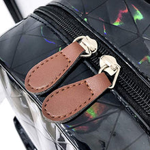 SUPYINI Zaino olografico da donna, zaino geometrico, borsa a tracolla riflettente flash, zaino alla moda con borsa laser unisex