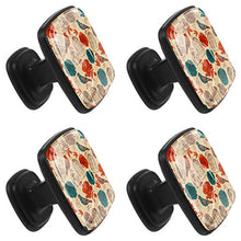 Uccelli e fiori Pomelli per Porta Set di 4 Pomelli per Mobili Manopole per Cassetti Cucina Armadio Vetro